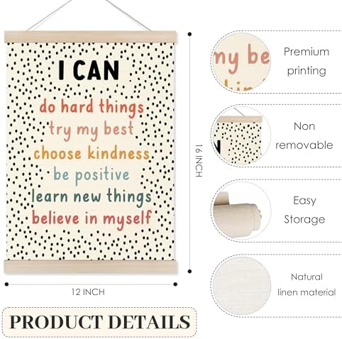 Koesus Inspirational Classroom Wall Art Poster Hanger Frame 12x16 Inch Set of 3 - Image 6
