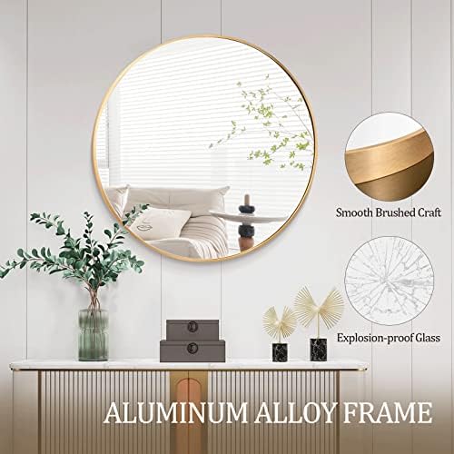 HARRITPURE Round Mirror 23.6" Gold Wall Mounted Circle Mirror - Image 4