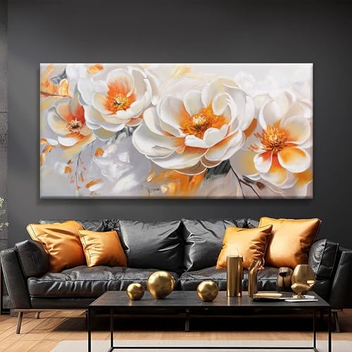 Suconvng Large Wall Art For Living Room Floral Wall Artwork Modern Canvas Art - Image 5