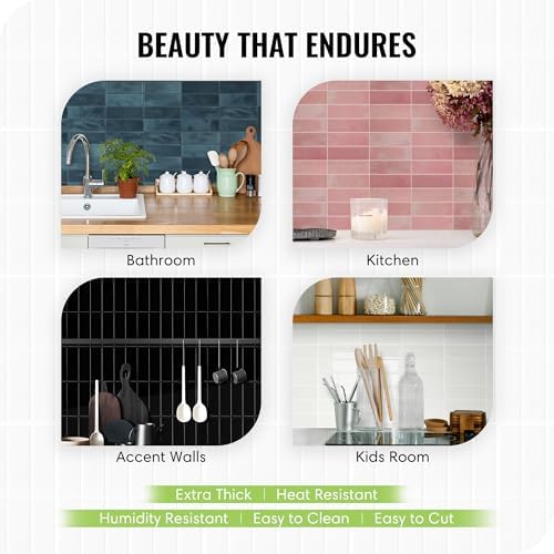 Select 5 Pack Peel and Stick Backsplash Square Tiles, 12x12 in - Image 3