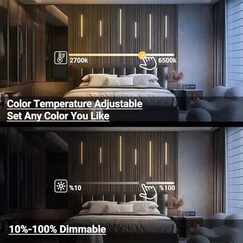 HAMRVL Black CCT LED Recessed Lighting Kit, Self-Adhesive Dimmable LED Lights - Image 2
