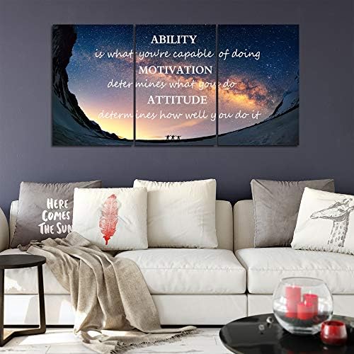 Yetaryy Large Canvas Quotes Wall Art Ability Motivation Attitude Inspirational - Image 2