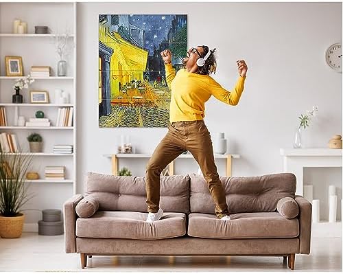 JBER Art Acoustic Panels 45" x 36", Cafe Terrace At Night - Image 4