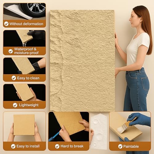 Walls of Luxury 3D Faux Stone Wall Panels, Waterproof PU Wall Paneling - Image 4