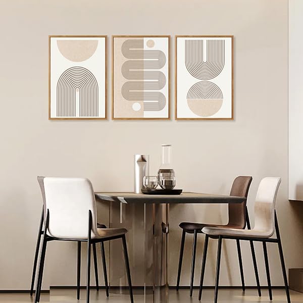 CHDITB Boho Framed Canvas Wall Art Set, Mid-Century Modern Wall Painting - Image 5