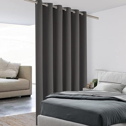 BONZER Room Divider Curtain Total Privacy Wall Grommet Thermal Insulated Wide by Bonzer