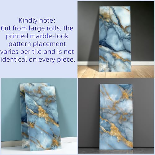 Haimin 3D Wall Panels Peel and Stick Marble Tile Look 10 Pack Waterproof - Image 3