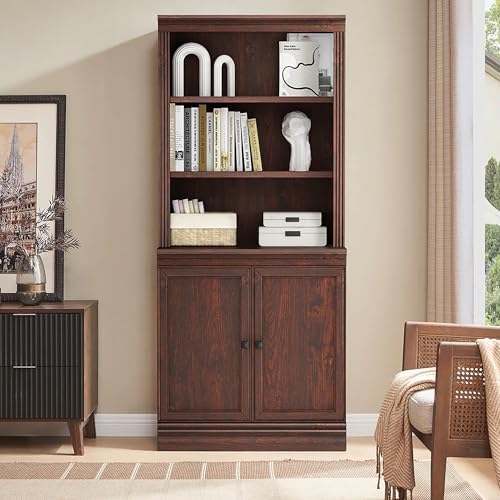 JAHRSTIM Halston 5-Tier Tall Deep Cabinet Bookcase - Image 4