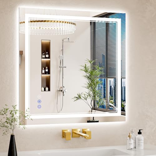 30"x30" LED Bathroom Mirror by WISSMIELSHOME