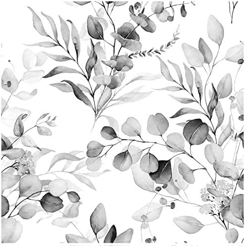 HAOKHOME Black White Wallpaper Peel and Stick Bathroom 17.3in x 19.6ft by HAOKHOME