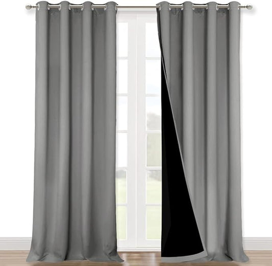 NICETOWN Full Shading Curtains 90 inches Long 2 Panels Set by NICETOWN