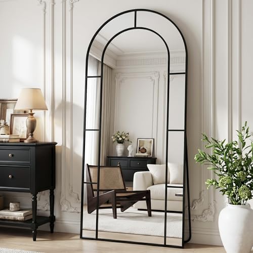 71" x 32" Arched Full Length Floor Mirror, Farmhouse Window Pane Mirror - Image 2