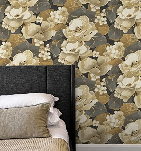 NextWall Nouveau Floral Peel and Stick Wallpaper - Image 3