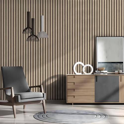 myforHD Wallpaper Peel and Stick Wood Grating Stripe Self-Adhesive Wallpaper - Image 4