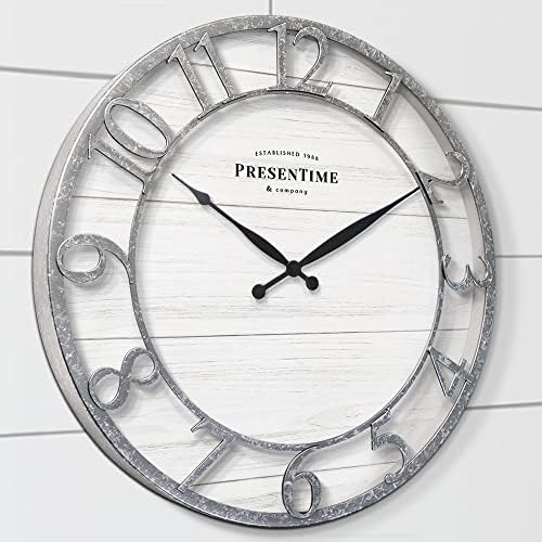 Presentime 21" Farmhouse Series Wall Clock - Image 5