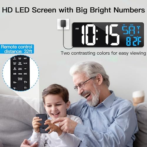 17" Large Digital Wall Clock - Image 3