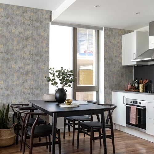 Simon&Siff Textured Wallpaper Distressed Concrete Wallpaper 17.3inx19.68ft - Image 6