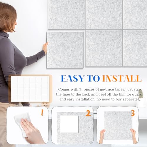 DOLLAR BOSS Felt Cork Board Tiles 48"x36" Bulletin Board - Image 3