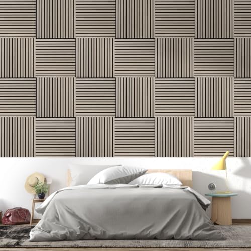 IZODEKOR Wood Acoustic Wall Panels 23.5"x23.5" - Image 5