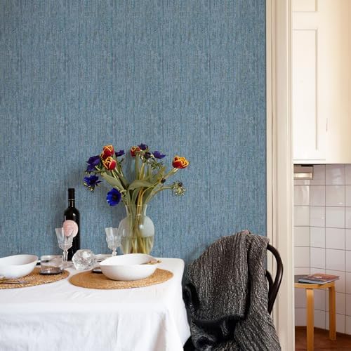 JiffDiff Woven Wallpaper Peel and Stick 17.3" x 800" Colorful Paint Grasscloth - Image 3
