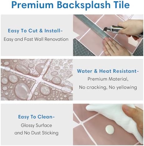COMSTICKC Thicker 3D Peel and Stick Backsplash Tiles - Image 6