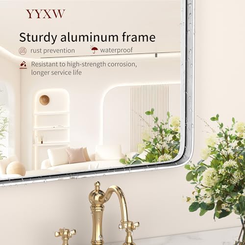 16" x 20" Brushed Nickel Bathroom Mirrors - Image 3