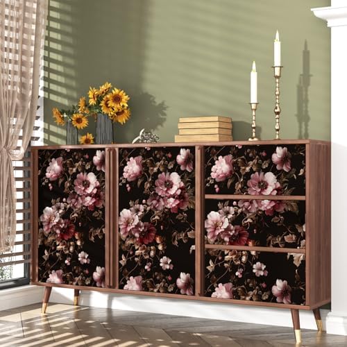 Laatse Dark Floral Brown Wallpaper Peel and Stick17.5 × 393" - Image 7