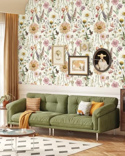 Livebor Floral Peel and Stick Wallpaper - Image 3