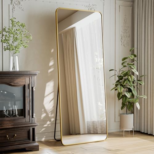 XRAMFY 65"x24" Floor Full Length Mirror Standing Full Body Rounded Corner - Image 4