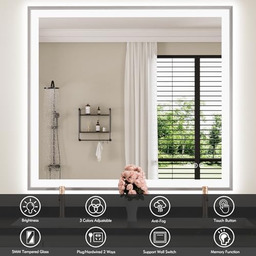40x36 Inch LED Bathroom Mirror - Image 2