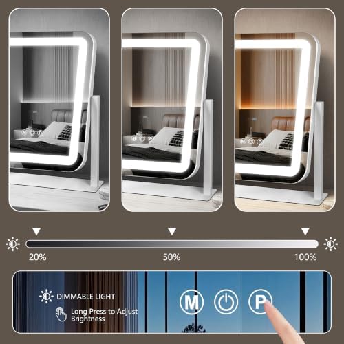 Ratsamee Rechargeable Vanity Mirror, 8000mAh 13"×15" Makeup Mirror - Image 4