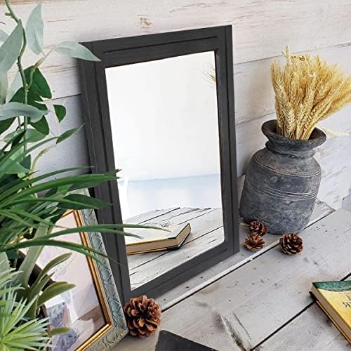 AAZZKANG Black Mirrors for Wall Rectangle Wood Framed Hanging Mirror - Image 6