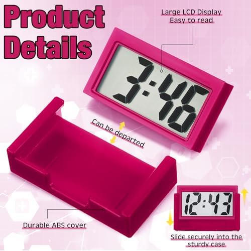 Frienda 3 Pieces Mini Small Digital Clock Stick On - Image 4