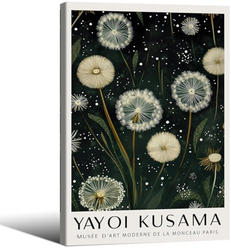 Japanese Green Botanical Flower Poster Vintage Nature Dandelion Wall Art 16X24 by rumlud
