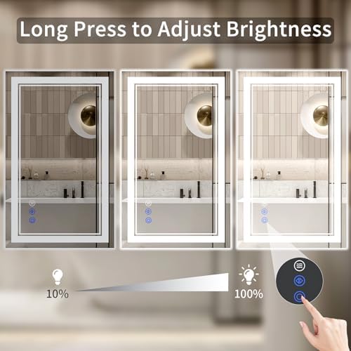 32"x40" LED Bathroom Mirror - Image 4