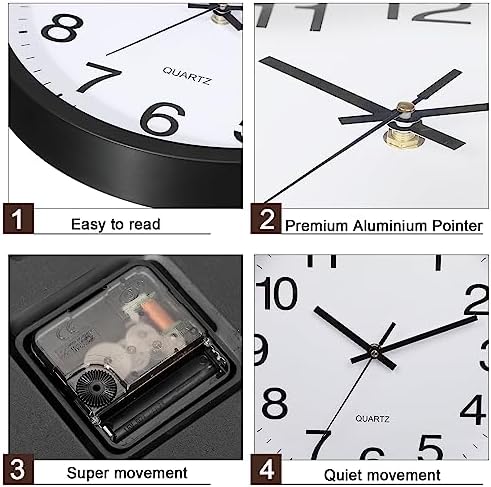 Inbagi 8 Pcs Wall Clock Bulk Silent - Image 2