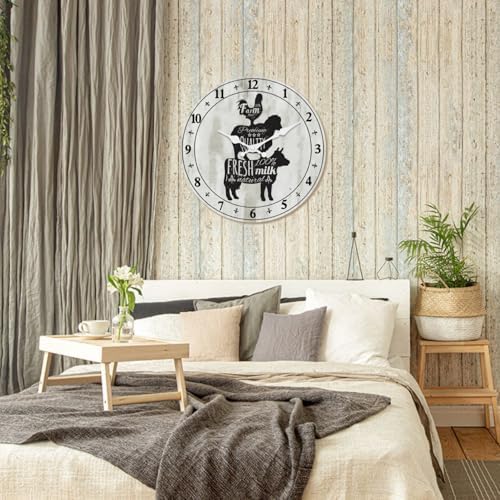 Small Farmhouse Kitchen Wall Clock 10 Inch - Image 5