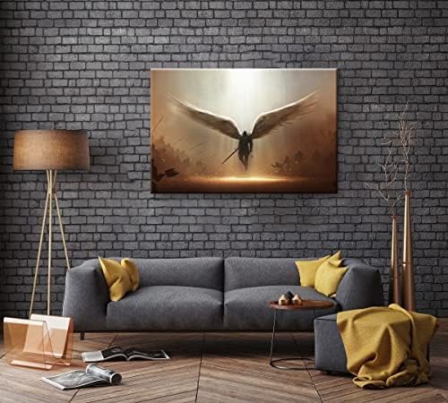 Fantasy Angel Stretched Canvas Wall Art - Image 3
