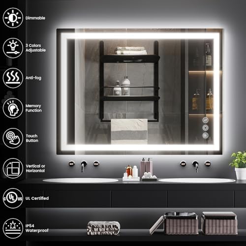 Memobarco 30"x 40" LED Mirror for Bathroom - Image 3