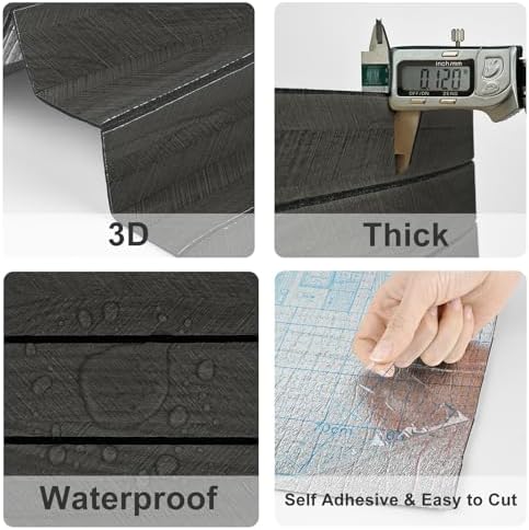 Black Wood Panels for Wall Self Adhesive Wood Slat Wall Panel 11.8"x196" - Image 3