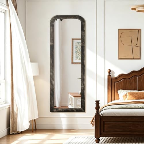AAZZKANG Hanging Mirror Full Length Large Rectangle Wooden Framed 47"x16" - Image 5