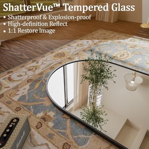 Koonmi 71x26 Arched Full Length Mirror, Floor Mirror - Image 5