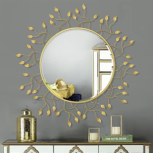 Chende 32" x 32" Large Mirror for Living Room Decor, Round Wall Mirror by ChendeMirror