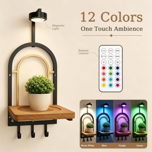 Wall Mounted Plant Holder with LED Light & Remote Control - Image 5