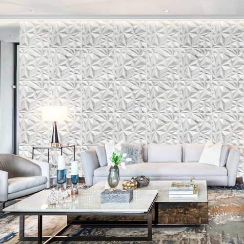 STICKGOO Diamond 3D Wall Panels, 19.7"x19.7" - Image 3