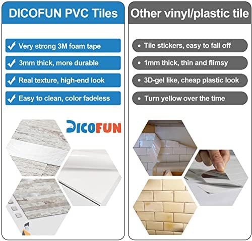 DICOFUN 10-Sheet Peel and Stick Backsplash Tile, 9.4 sq.ft - Image 6