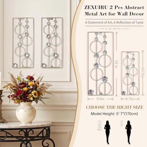 ZEXUIRU 2 Pcs Abstract Metal Art - Image 3