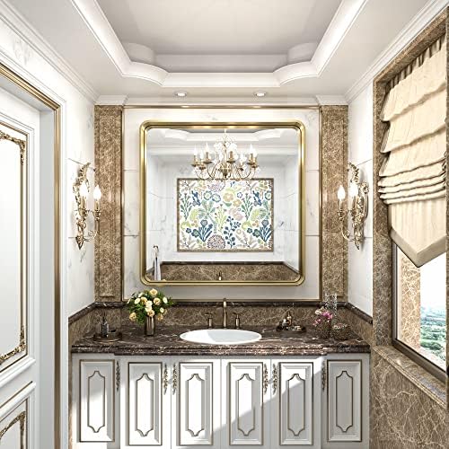 TokeShimi 36x36 Inch Gold Bathroom Vanity Mirror - Image 2