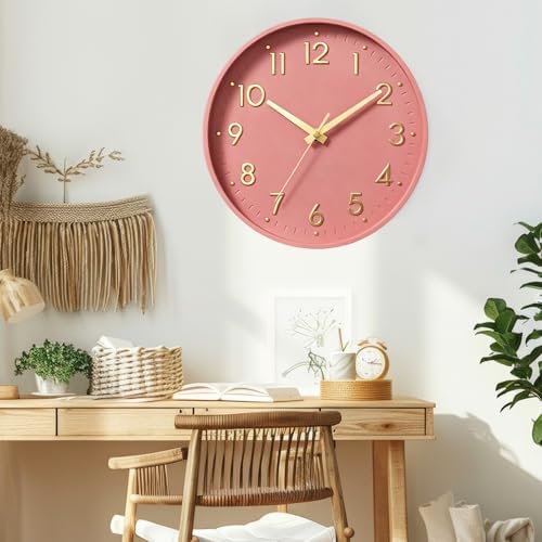 Mosewa 10 Inch Wall Clock Battery Operated Silent Non Ticking Analog - Image 4
