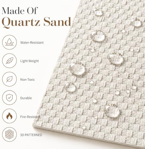 VooBang 8-Pack 3D Wall Panels, Quartz Sand Mixed Material, Bendable & Cut-Free - Image 4